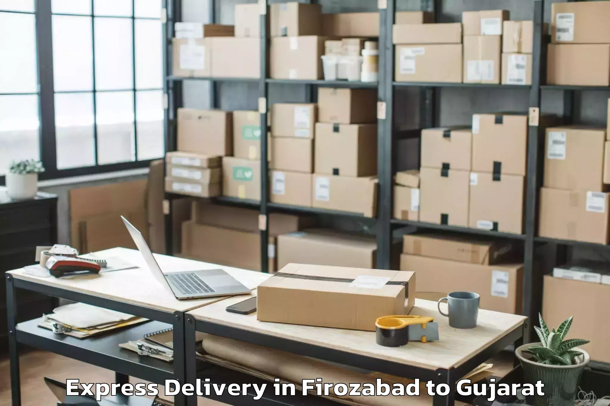 Hassle-Free Firozabad to Palitana Express Delivery